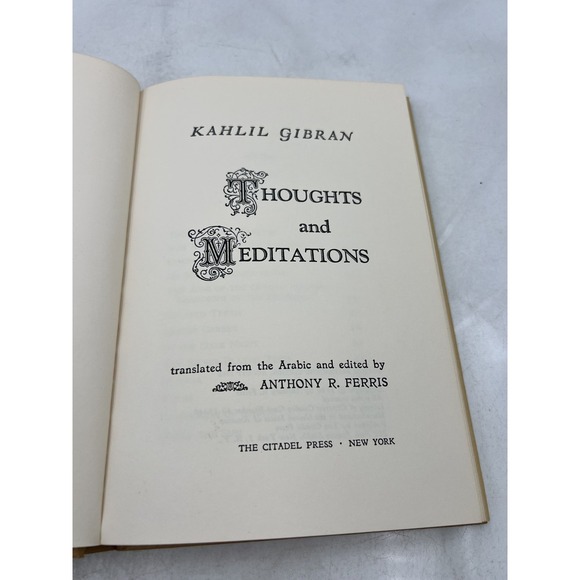 Vintage Thoughts and Meditations Kahlil Gibran Hardcover 1969 Anthony R Ferris B - Picture 6 of 15